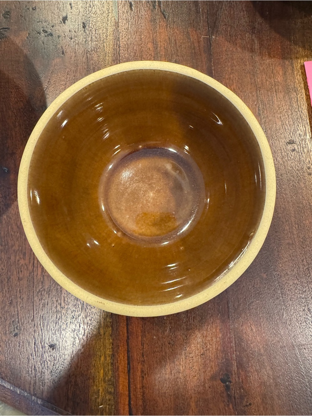 Glazed Ceramic Serving Bowl in Brown